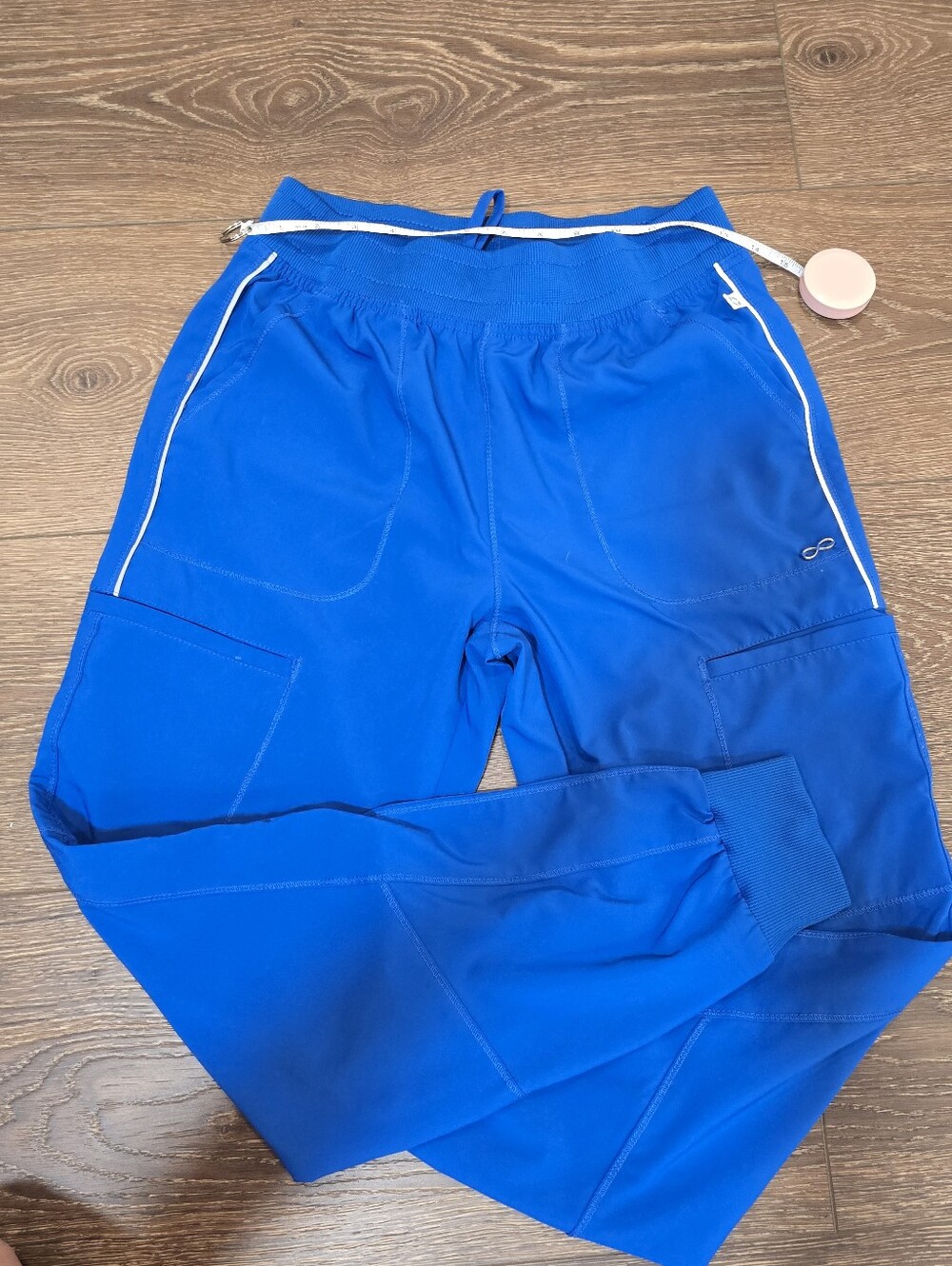 Womens Cherokee Infinity Royal Blue Scrub Jogger Pants - Picture 2 of 6